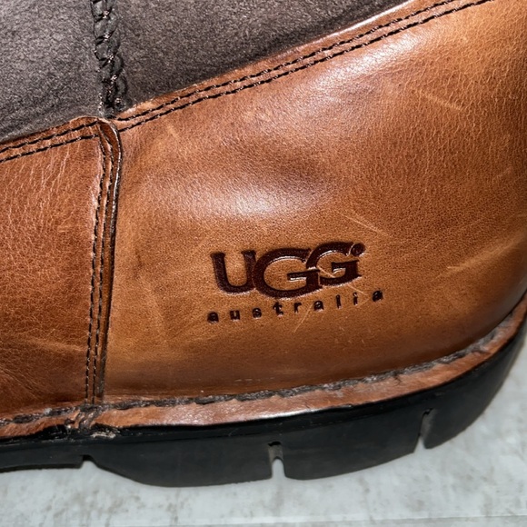 UGG Australia Beacon On Shearling Ankle Boot Brown Leather 5485 Mens Size 17 US - Picture 3 of 9